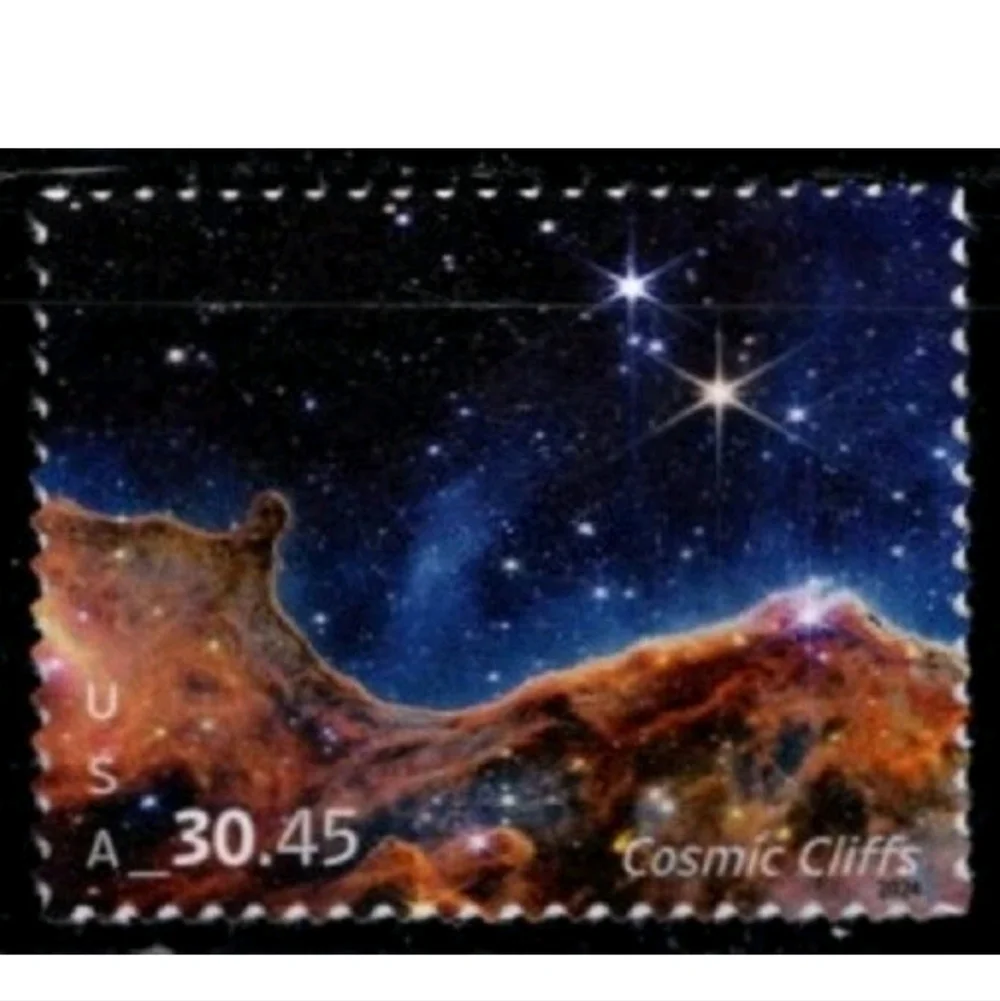 4 USPS 2023 $30.45 Cosmic Cliffs Priority Mail Express Postage Stamps‎